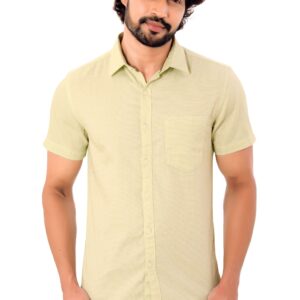 P2730-Yarn Dyed, Microdobby Half Sleeves Shirt,-MF-84