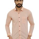 P1862-Cotton Full Sleeves Peach-FSS-MF-895
