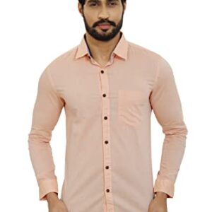 P1862-Cotton Full Sleeves Peach-FSS-MF-895