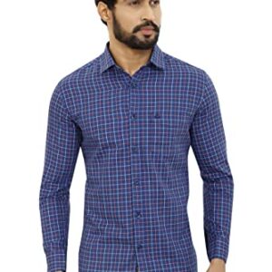 P2001-Cotton Full Sleeves Royal Blue Checks-FSS-MF-955