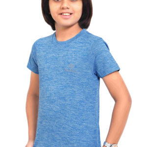 Pure Cotton Corn Flower Blue Color Dry Fit Round Neck Boys T Shirt P2903