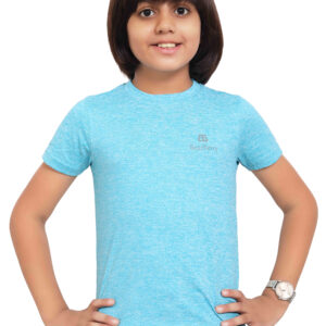 Pure Cotton Torquoise Color Dry Fit Round Neck Boys T Shirt P3007