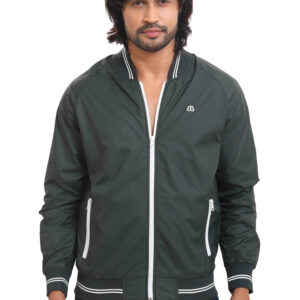 MENS POLYSTER LIGHTWEIGHT DARK GREEN STANDARD LENGTH JACKET P3652