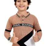 Pure Cotton Multi Colored Yarn Dyed Polo Boys SweatShirt P2807