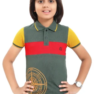 Pure Cotton Multi Colored Yarn Dyed Polo Boys TShirt P2821