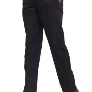 Mens PV Lycra Navy Blue Plain Formal Trouser P3671