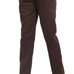 Mens PV Lycra Pecan Brown Plain Formal Trouser P3674