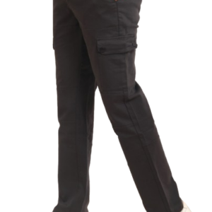 Mens Solid Cotton Lycra Fiord Grey Narrow Fit 6 Pocket Cargo Trouser P3715