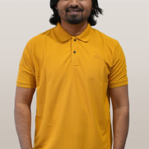 Mens Solid Dry Fit Polo Neck Golden T Shirt P3856