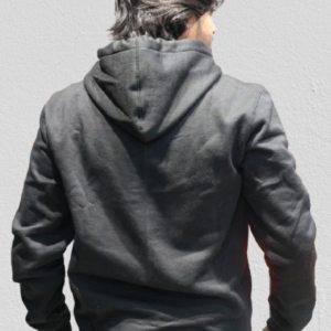 Mens Regular Fit Jacquard Black Hoodie P3933