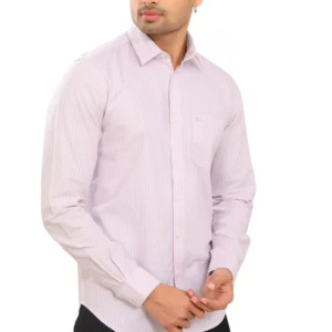 Mens Striped Oxford Pure Ctton Full Sleeve Shirt P3968